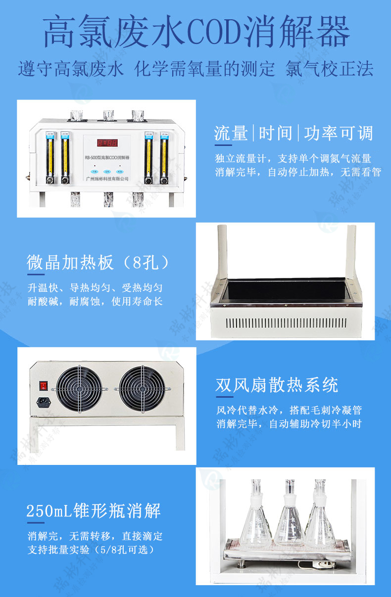 RB-580型高氯廢水COD消解儀功能特點